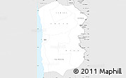 Silver Style Simple Map of IQUIQUE