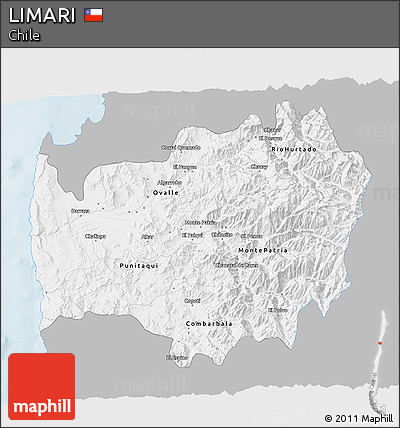 Gray 3D Map of LIMARI, single color outside