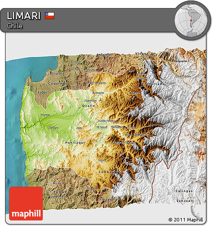Physical 3D Map of LIMARI, satellite outside