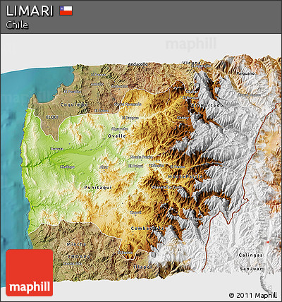 Physical 3D Map of LIMARI, satellite outside
