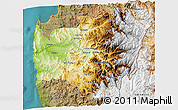 Physical 3D Map of LIMARI, satellite outside