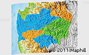 Political 3D Map of LIMARI, physical outside