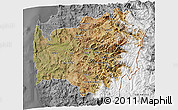 Satellite 3D Map of LIMARI, desaturated