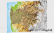 Satellite 3D Map of LIMARI, physical outside