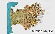 Satellite 3D Map of LIMARI, single color outside