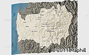 Shaded Relief 3D Map of LIMARI, darken