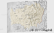 Shaded Relief 3D Map of LIMARI, desaturated