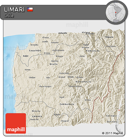 Shaded Relief 3D Map of LIMARI