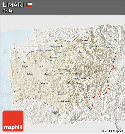 Shaded Relief 3D Map of LIMARI, lighten