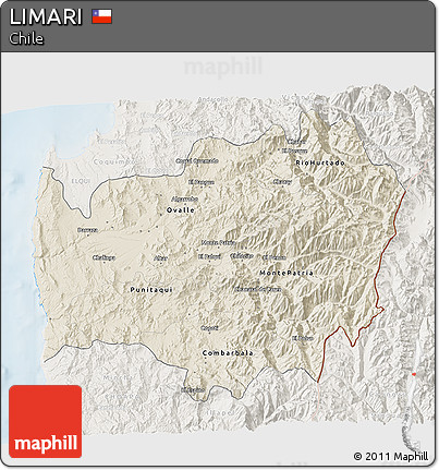 Shaded Relief 3D Map of LIMARI, lighten