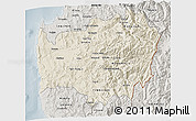 Shaded Relief 3D Map of LIMARI, semi-desaturated
