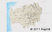 Shaded Relief 3D Map of LIMARI, single color outside
