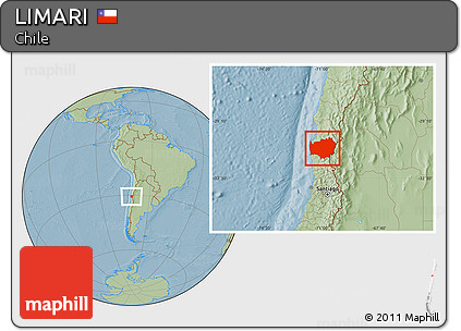 Savanna Style Location Map of LIMARI, hill shading