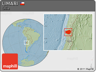 Savanna Style Location Map of LIMARI, hill shading