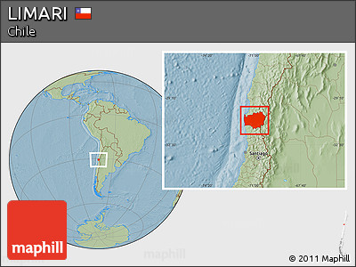 Savanna Style Location Map of LIMARI, hill shading