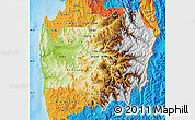 Physical Map of LIMARI, political outside