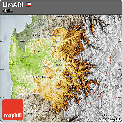 Physical Map of LIMARI, semi-desaturated