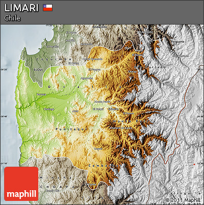 Physical Map of LIMARI, semi-desaturated