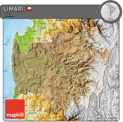 Satellite Map of LIMARI, physical outside