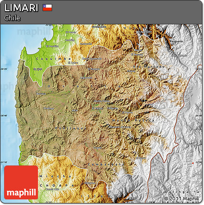 Satellite Map of LIMARI, physical outside