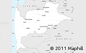 Silver Style Simple Map of Ovalle