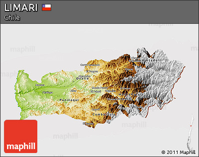 Physical Panoramic Map of LIMARI, cropped outside