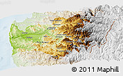 Physical Panoramic Map of LIMARI, lighten