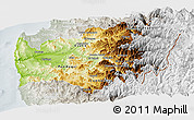 Physical Panoramic Map of LIMARI, lighten, semi-desaturated