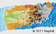 Physical Panoramic Map of LIMARI, political outside