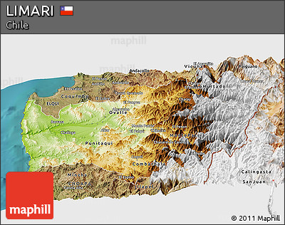 Physical Panoramic Map of LIMARI, satellite outside