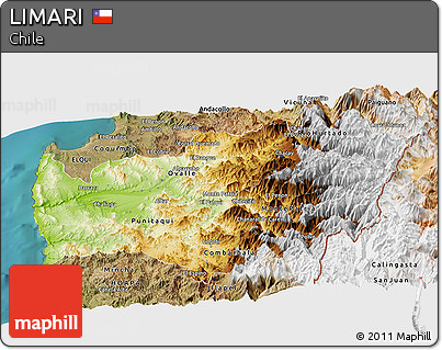 Physical Panoramic Map of LIMARI, satellite outside
