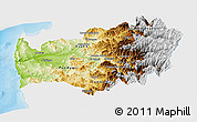 Physical Panoramic Map of LIMARI, single color outside