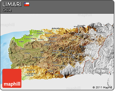Satellite Panoramic Map of LIMARI, physical outside