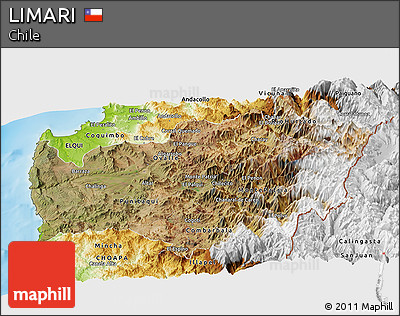Satellite Panoramic Map of LIMARI, physical outside