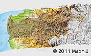 Satellite Panoramic Map of LIMARI, physical outside