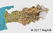 Satellite Panoramic Map of LIMARI, single color outside