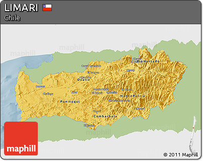 Savanna Style Panoramic Map of LIMARI, single color outside