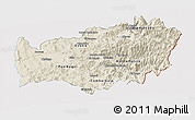 Shaded Relief Panoramic Map of LIMARI, cropped outside