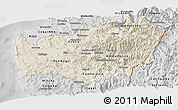 Shaded Relief Panoramic Map of LIMARI, desaturated