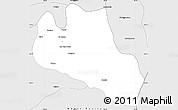 Silver Style Simple Map of Rio Hurtado