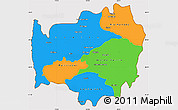 Political Simple Map of LIMARI, cropped outside