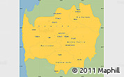 Savanna Style Simple Map of LIMARI, single color outside