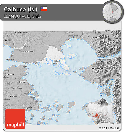 Gray 3D Map of Calbuco (Is.)