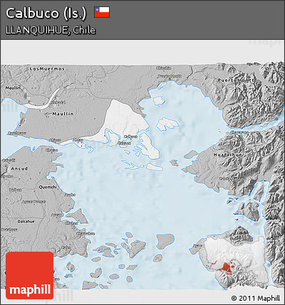 Gray 3D Map of Calbuco (Is.)
