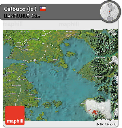 Satellite 3D Map of Calbuco (Is.)