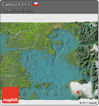Satellite 3D Map of Calbuco (Is.)