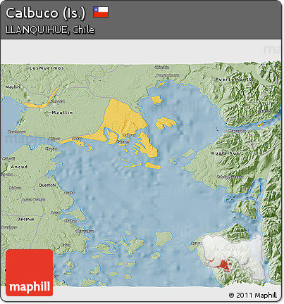 Savanna Style 3D Map of Calbuco (Is.)