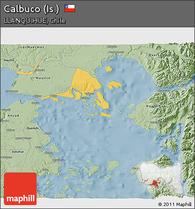 Savanna Style 3D Map of Calbuco (Is.)