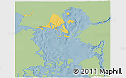 Savanna Style 3D Map of Calbuco (Is.), single color outside