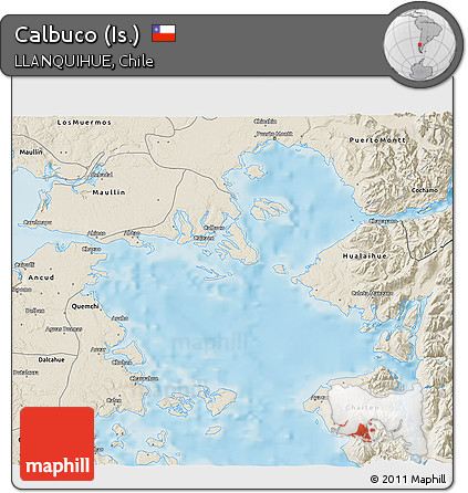 Shaded Relief 3D Map of Calbuco (Is.)